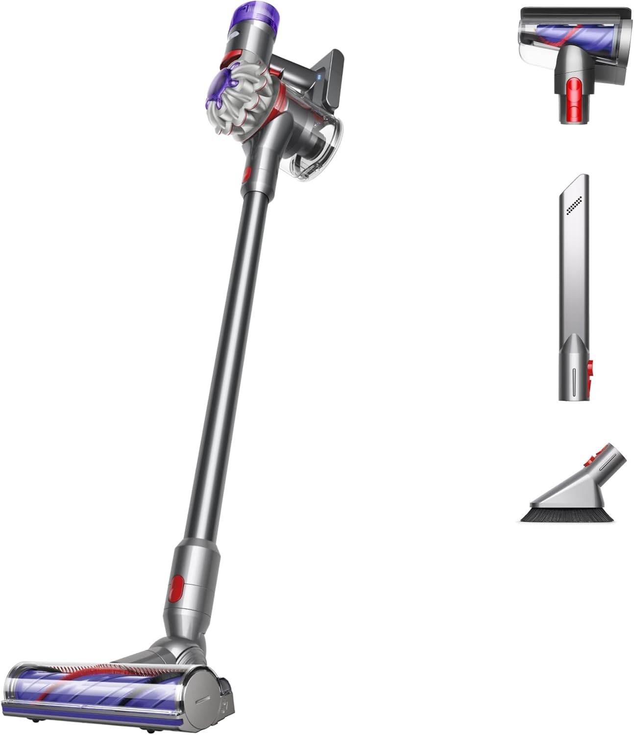Dyson V8 Plus Origin Stick Vacuum Cleaner - Gray/Purple/Red gallery