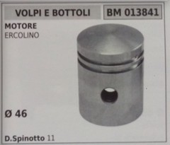Complete Piston with Rings and Pin for Volpi and Bortoli Ercolino Engine Ø46