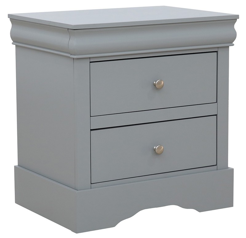Fully Assembled 2-Drawer Nightstand, Solid Wood Bedside Table gallery