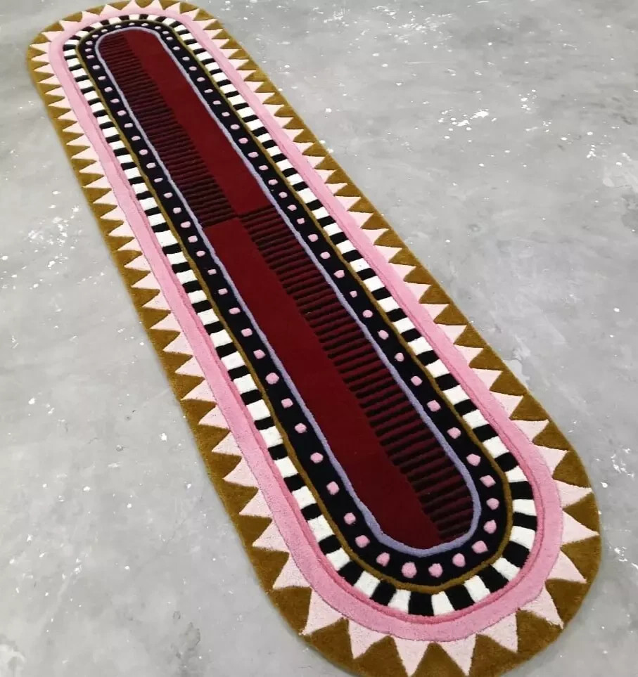Traditional Design Runner Size Hand Tufted Rug Handmade Rug Pure 100%Nz Wool Rug gallery