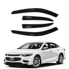 4pc Sun Rain Guards Window Visor Wind Deflector Compatible For Malibu 2013-2015