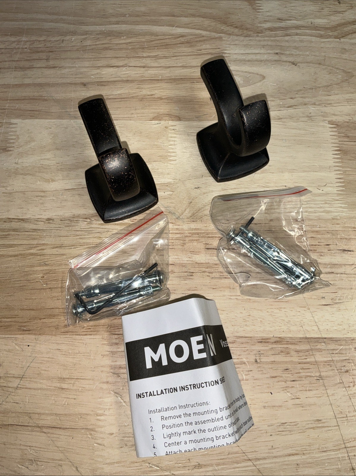 2 Pack Moen YB5103ORB Voss Double Robe Hook, Oil-Rubbed Bronze gallery