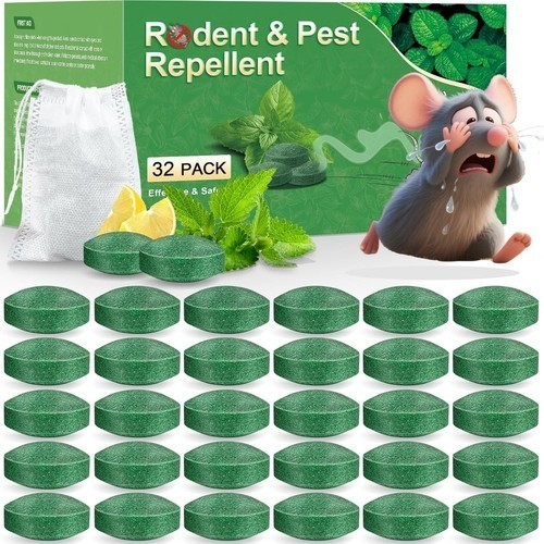 Mouse Rodent Repellent, 32 Pack Peppermint Oil to Repel Mice and Rats– Works for gallery