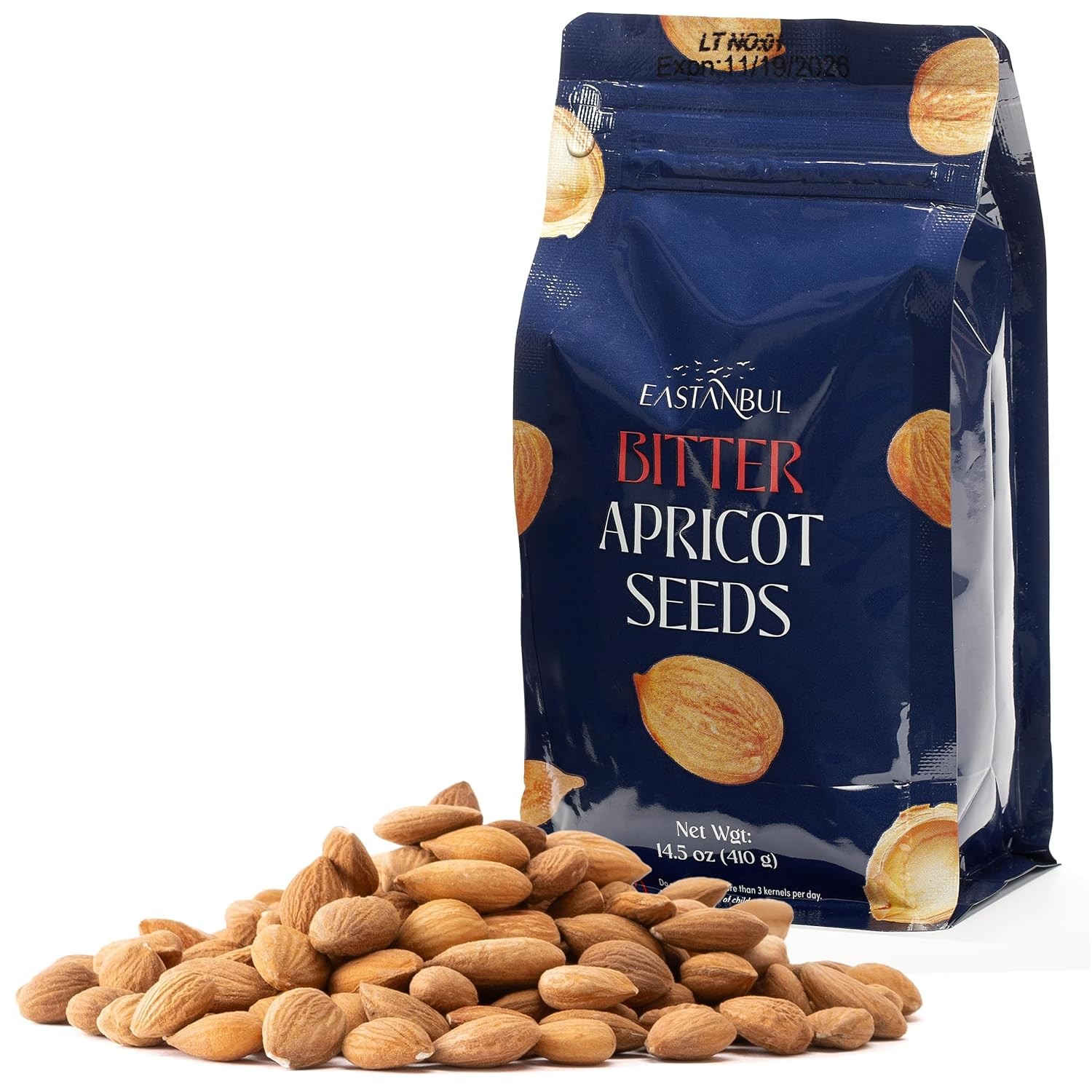 Organic Bitter Raw Apricot Kernel Premium Seeds 14oz Gluten Free Vegan USDA 1 lb gallery