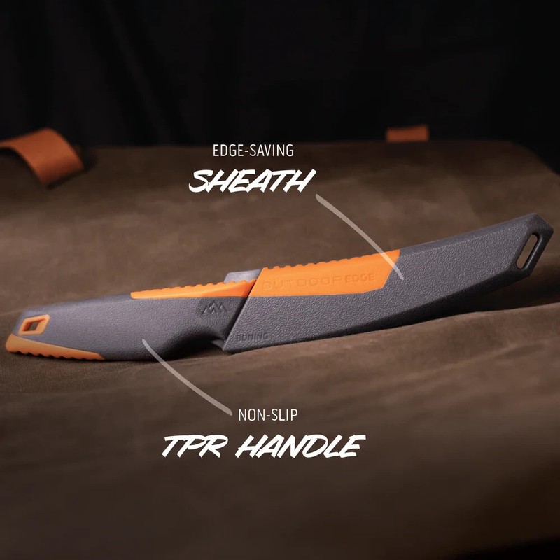 Outdoor Edge Vantex Boning Kitchen Knife 5" 7Cr17MoV Steel Blade GFN/TPR Handle gallery