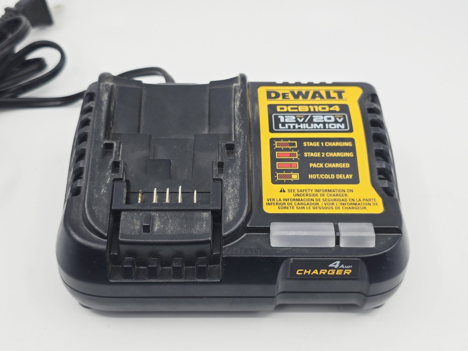 DeWalt DCB1104 12V/20V Lithium-Ion Battery Charger Black Single Slot gallery