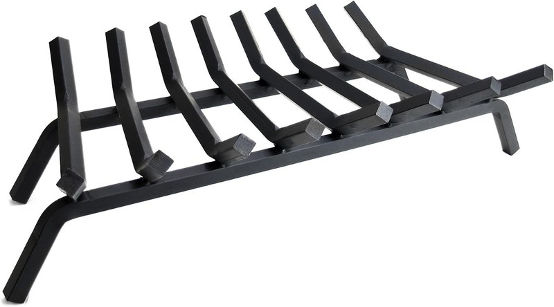 3/4" Solid Steel Fireplace Grates - Lifetime , Black, 33-Inch gallery