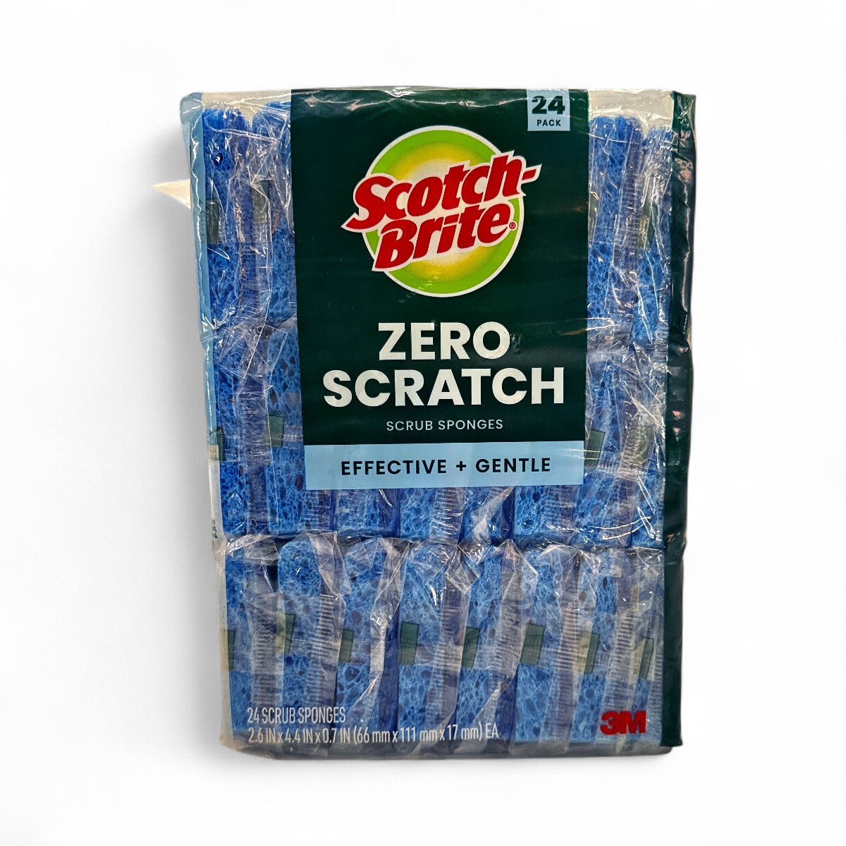 Scotch-Brite Zero Scratch Scrub Sponges, Individually Wrapped - 24 Count gallery