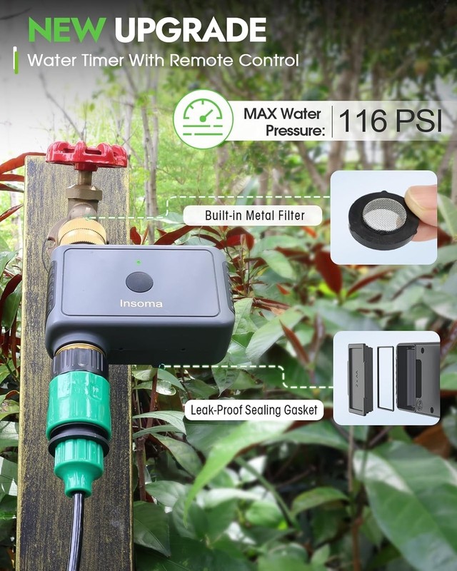 Remote Sprinkler Timer Brass Inlet & Outlet 120 Min Water Control Waterproof gallery