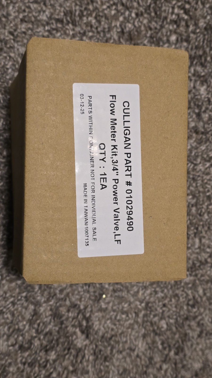 Culligan 3/4 Flow Meter Kit,3/4" Power Valve,LF gallery