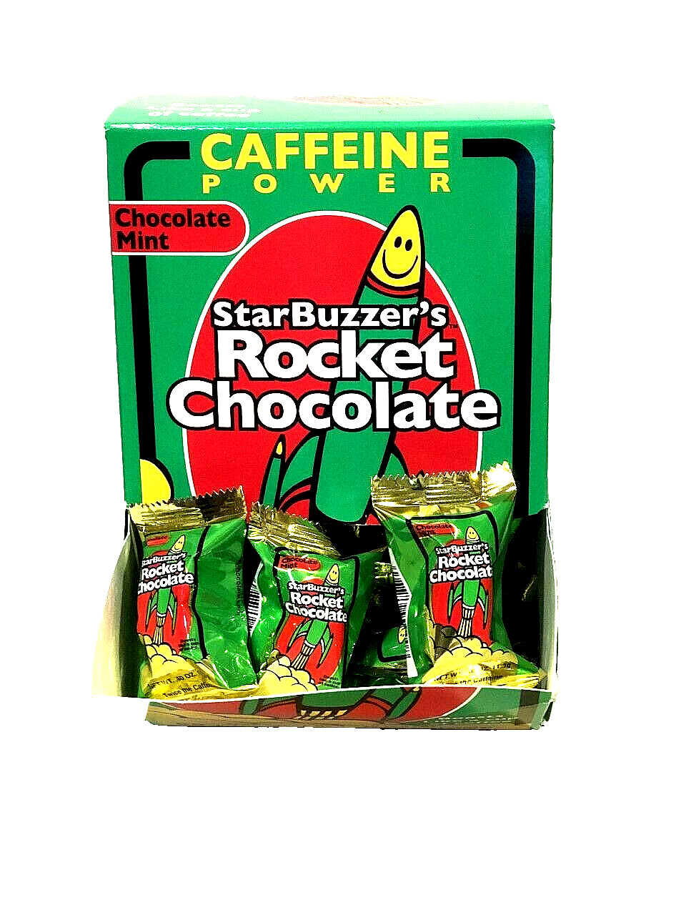 ROCKET CHOCOLATE CAFFEINE ENERGY 100 CT. CANDYMINT/FREE SHIP/FREE SURPRISE GIFT gallery