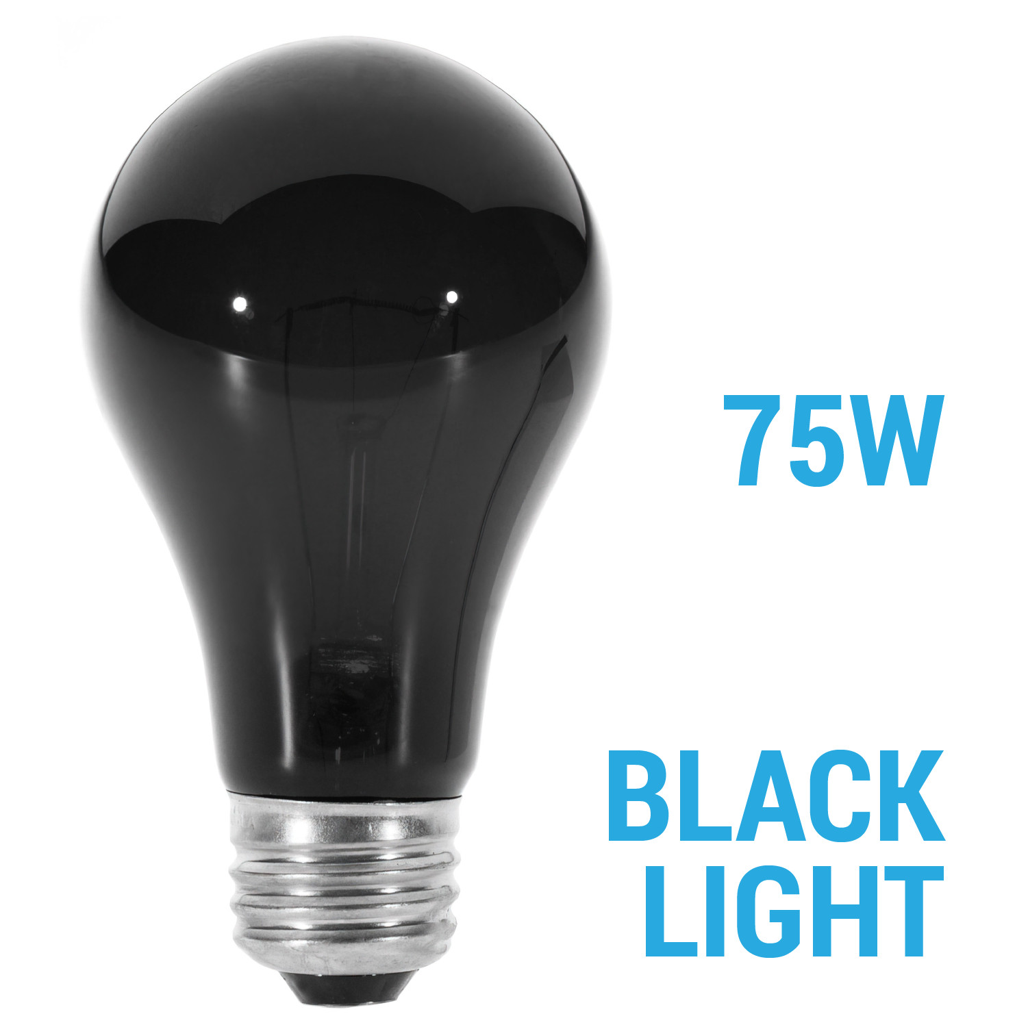BLACK LIGHT 75 Watt 120V Standard Household Light Bulb A19 Medium E26 Base 75A19 gallery