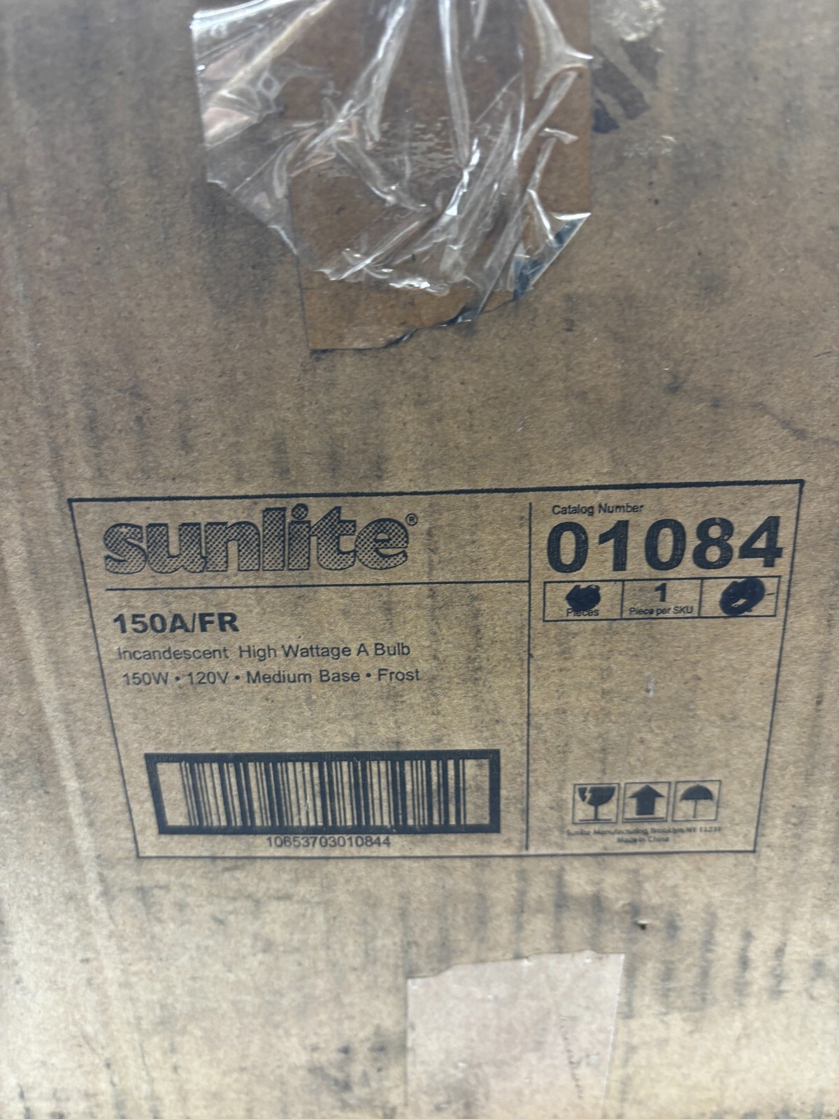 SUNLITE 150A/FR 120v Medium Base Frost Bulb 01084 LOT OF 10🔔 gallery