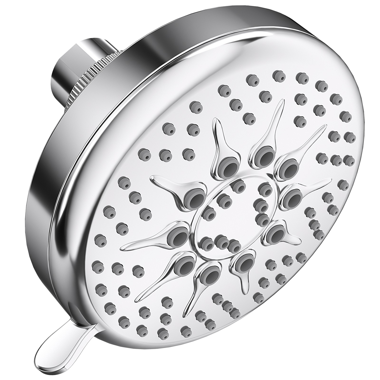4 Inch High Pressure Shower Head Chrome 1.75 GPM, 5 Settings, Polished gallery