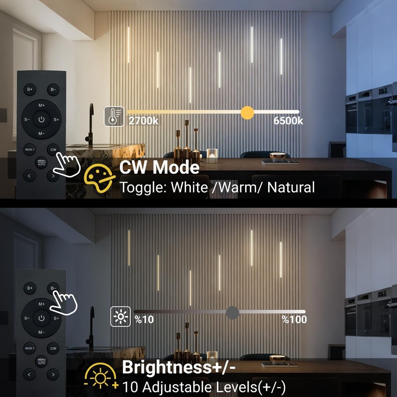 CCT Tunable 3000K-6500K Wall Panel Lights, 6PCS 16-Inch Running Water Flowing... gallery