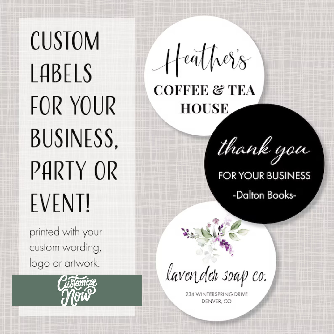 Round Custom Printed Business Logo Party Event Labe | Die Cut shape Sticker | gallery