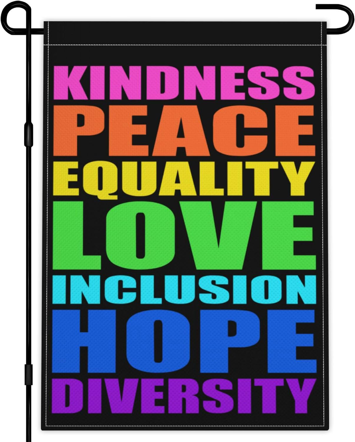 Pride Garden Flag 12x18 Inch Kindness Peace Equality Love Inclusion Hope Dive... gallery