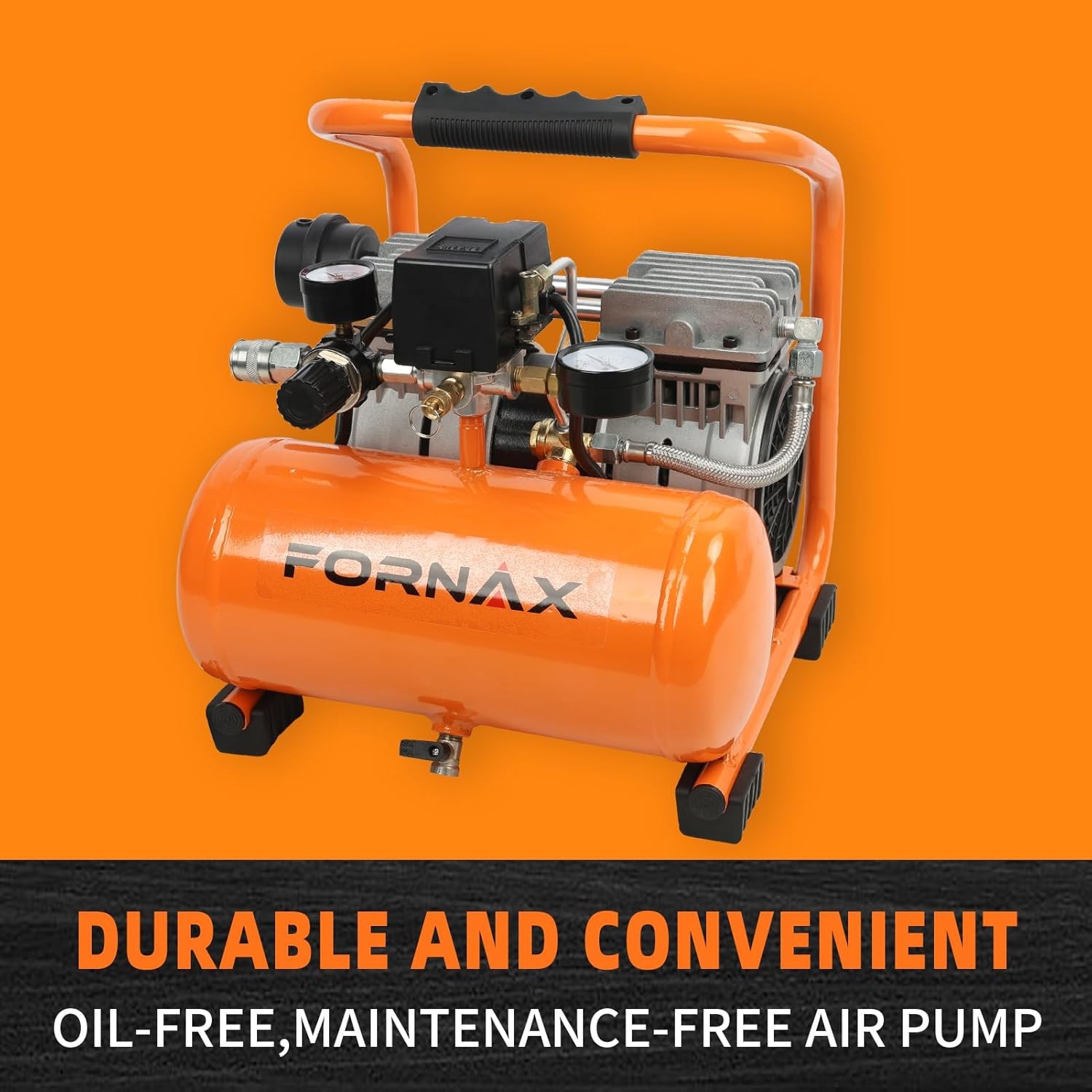 Silent Air Compressor 1.3Gal 65dB 125PSI 1HP gallery