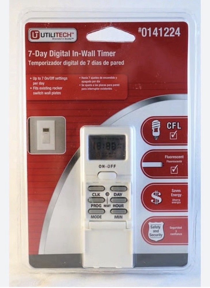 Utilitech In-Wall Timer #0192773 Model #TM-029