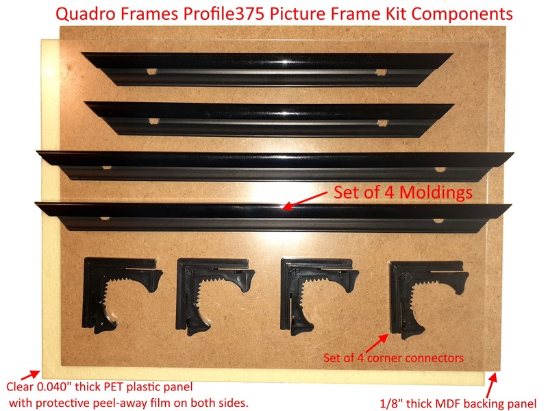 Quadro Frames 9x26 inch Picture Frame KIT, Style P375-3/8 inch Wide Molding gallery