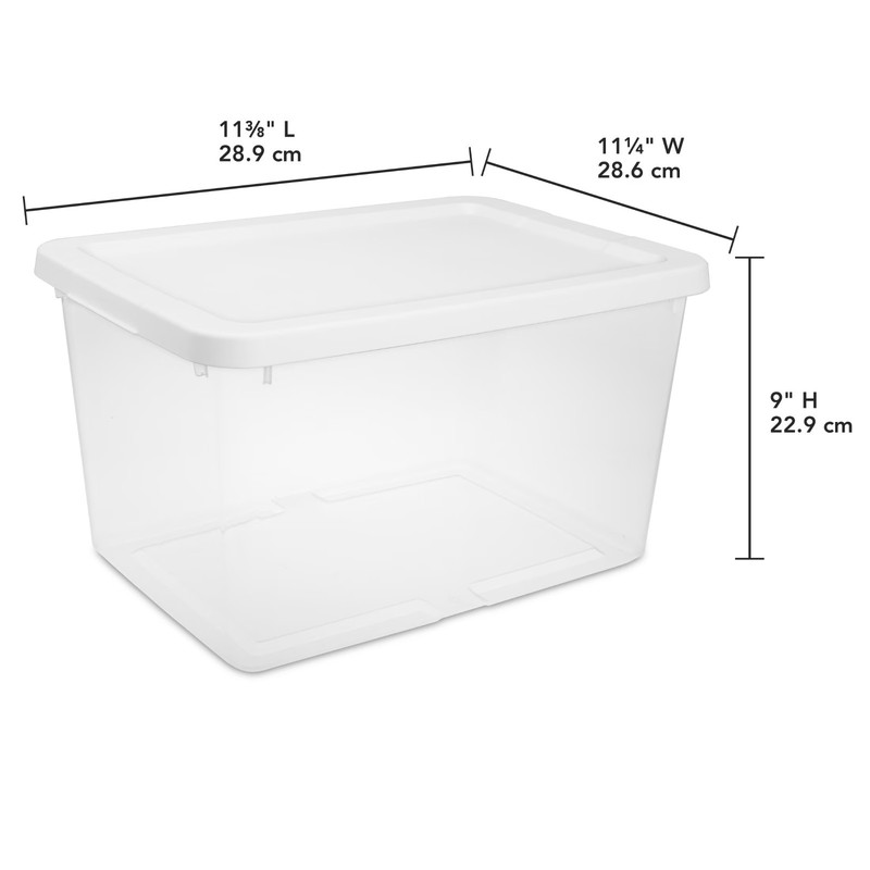 Sterilite 20 Quart Small Storage Bin Plastic Container with Snap On Lid 2pk gallery