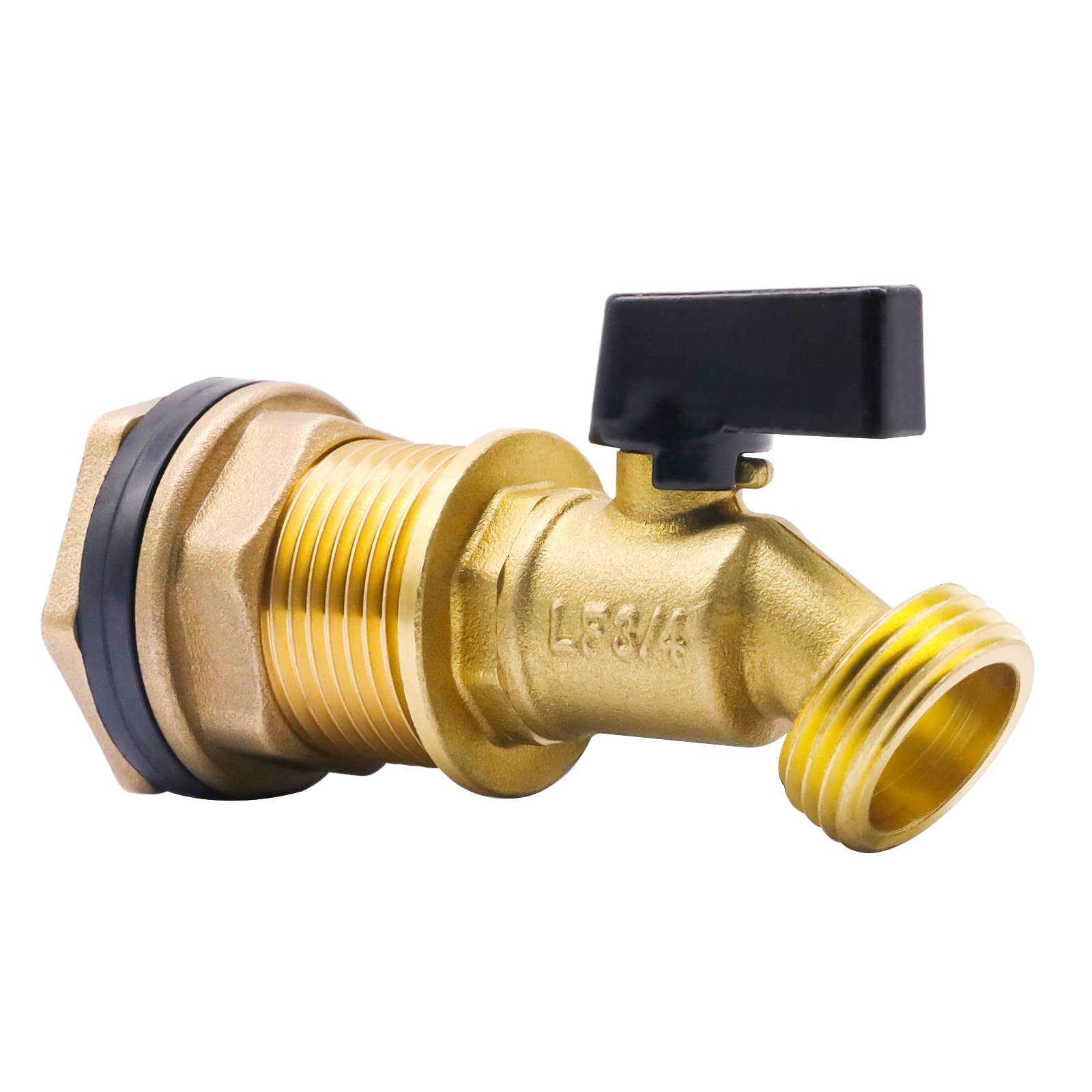 GHT 3/4 Spigot Rain Barrel Kit Brass Valve Fits 5/25/50/55 Gallon Bucket Hose gallery