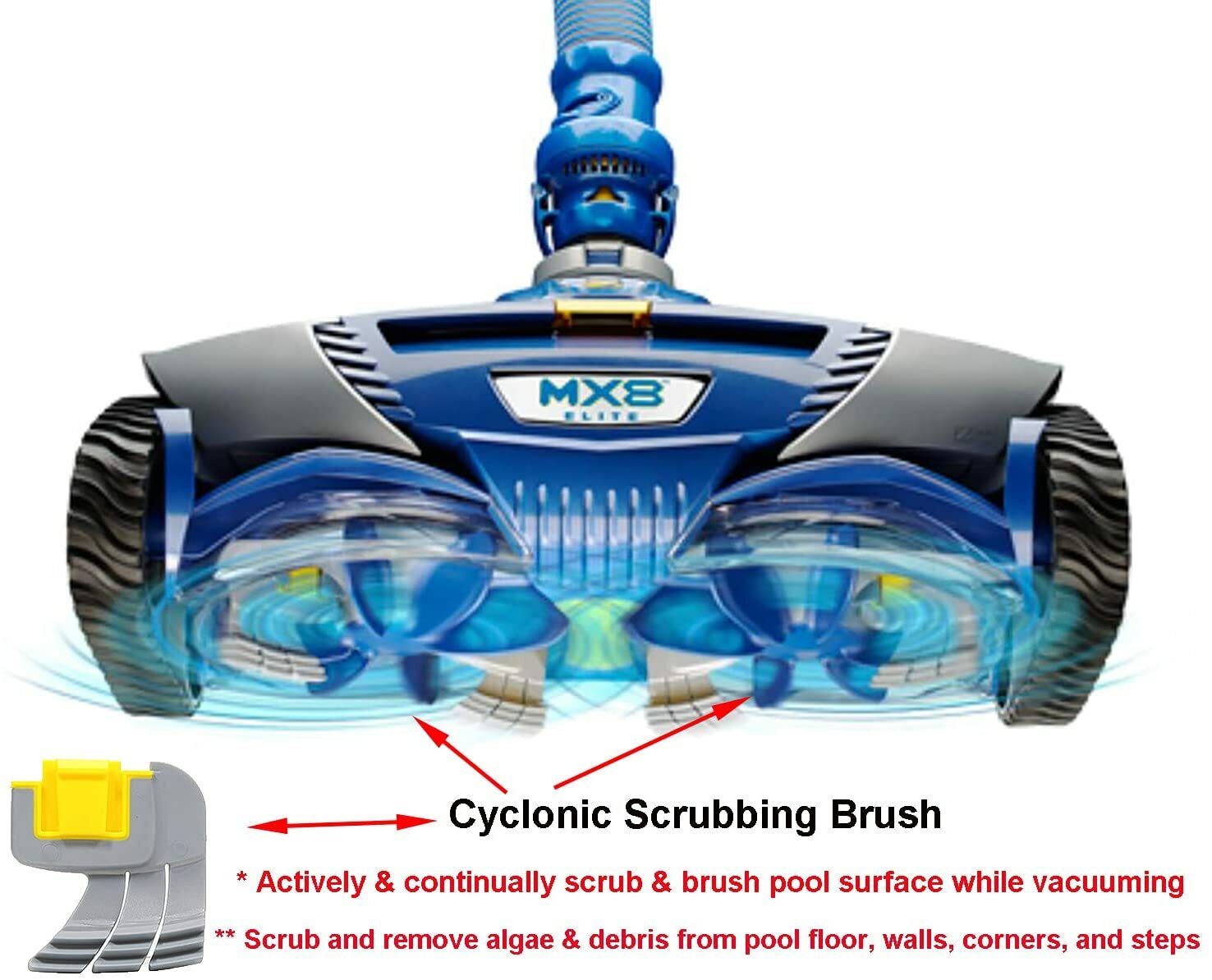 4 Pack Cyclonic Scrubbing Brush R0714400 For Zodiac MX8 MX6 Elite Pool Cleaner gallery