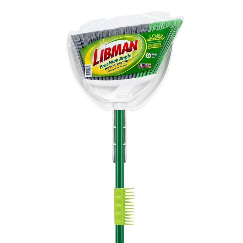Precision Angle Broom and Dust Pan Green / White Clean Fibers Comb gallery