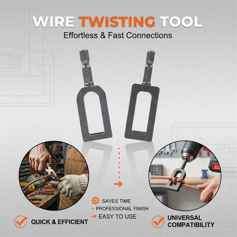 2pcs Electric Drill Wire Twisting Tool, Heavy Duty Wire Twister for Drill New US gallery