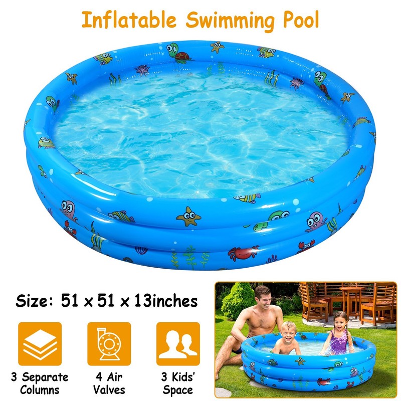 Inflatable Pool PVC Swimming Pool for Kids Outdoor Garden Backyard Summer Party gallery