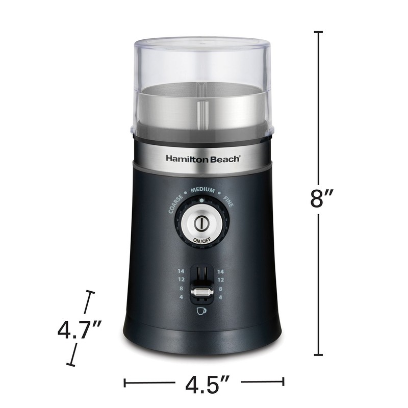 Hamilton Beach Custom Grind 5 Setting Coffee Grinder Brew 14-Cups 80393FG gallery
