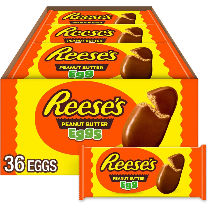 Milk Chocolate Peanut Butter Eggs, Easter Basket Easter Candy Packs, 1.2 Oz (36 gallery