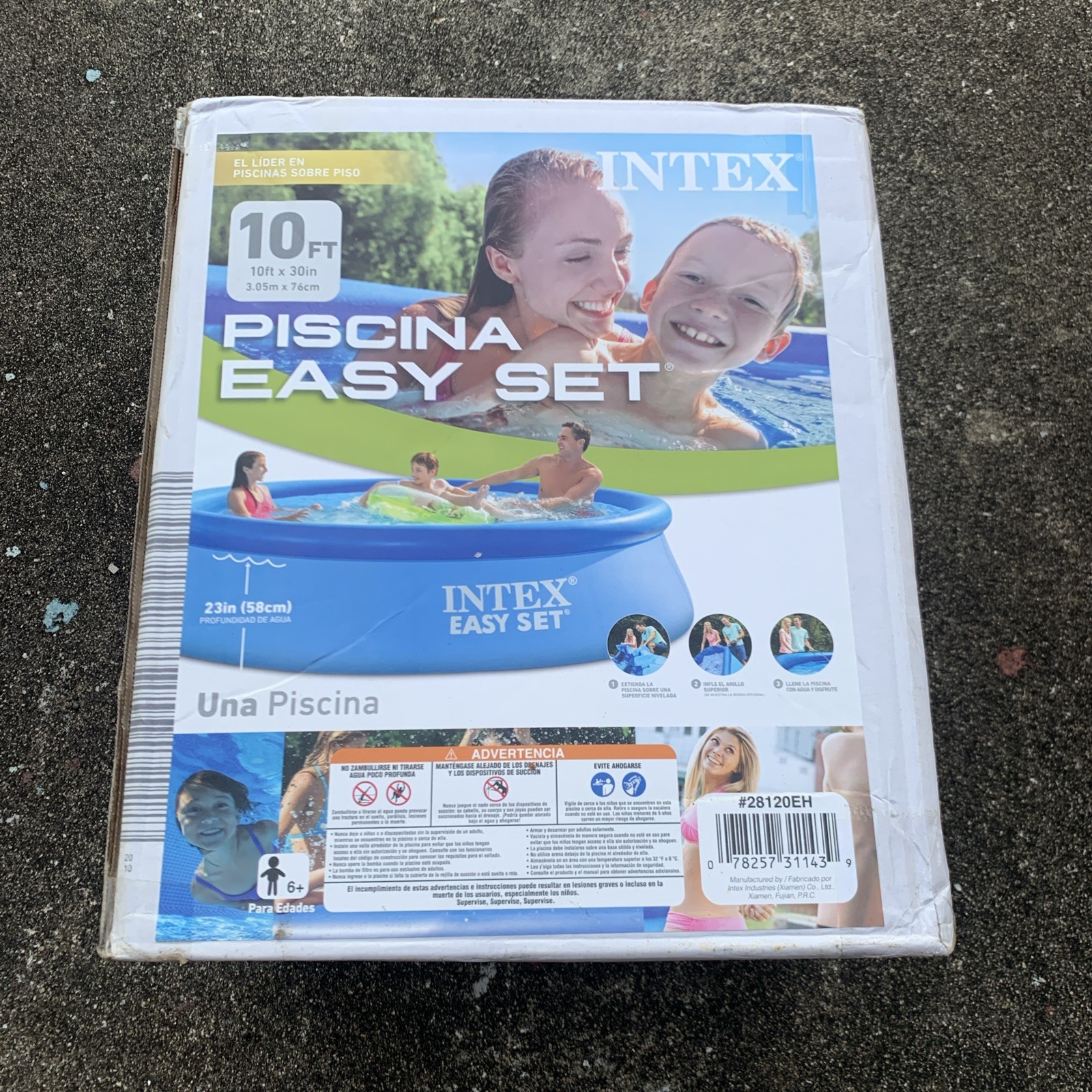 Intex 10 x 30 Easy Set Above Ground Inflatable Family Swimming Pool w/o Pump gallery