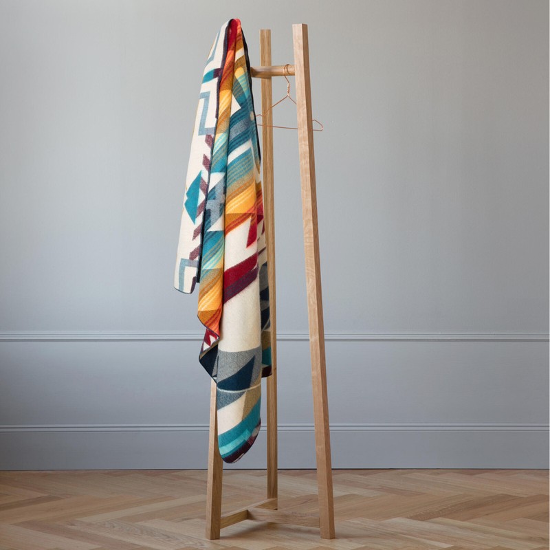 EXTRA LARGE ALPACA WOOL BLANKET SOFT & WARM REVERSIBLE SOUTHWEST CROSS PATTERN gallery