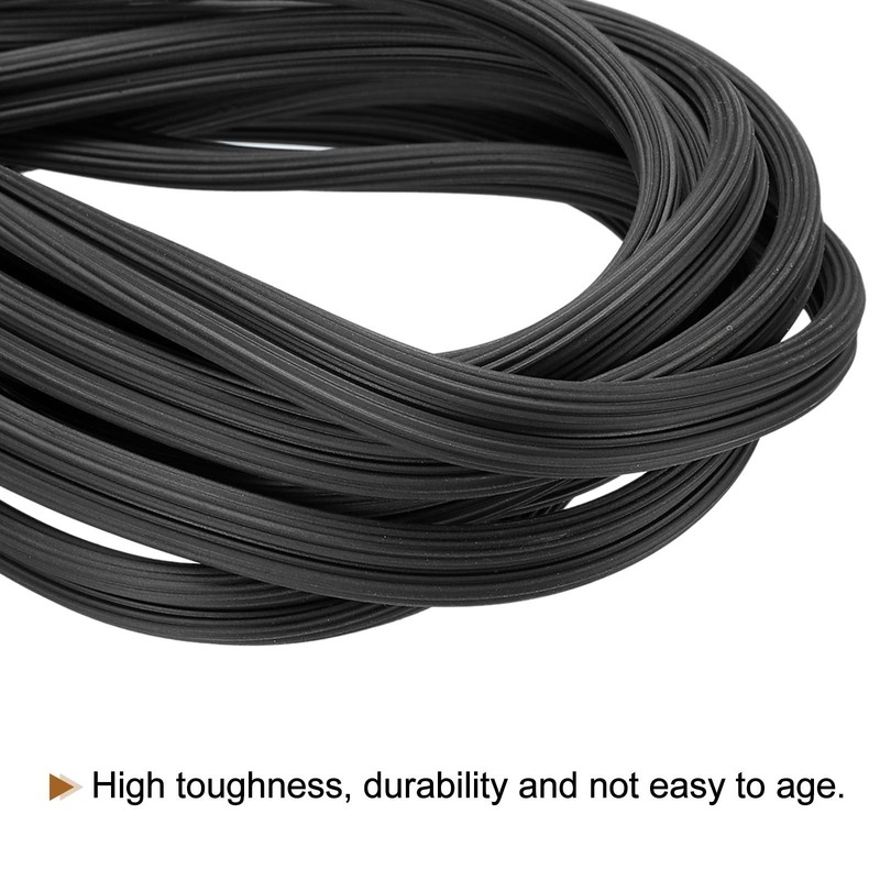 Screen Spline, 5M/16.4Ft Rubber Window Sealing Strip, 4mm OD Black gallery