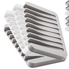4PCS Self-Draining Silicone Bar Soap Dish and Holders for Medium, White, Gray