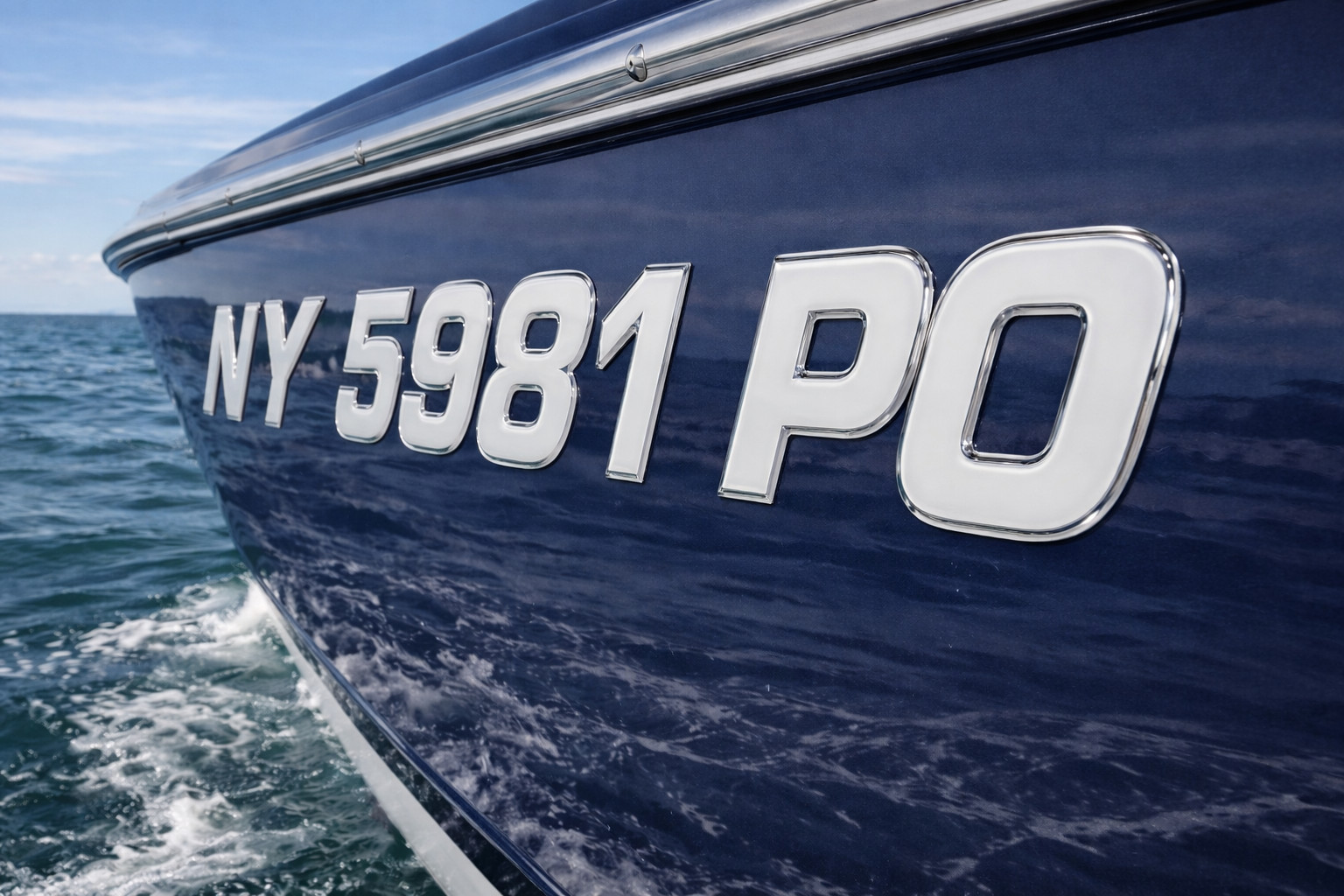 Boat Registration Numbers Raised 3D Marine Waterproof UV Stickers 3 Inch White gallery