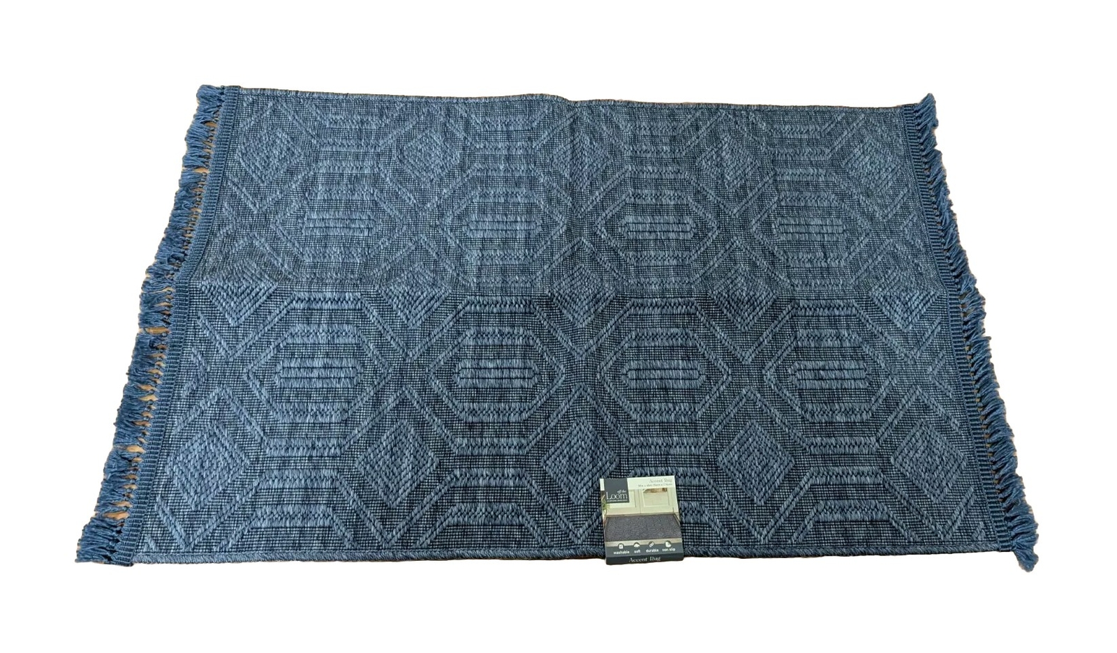 Off The Loom Accent Rug 30" X 45" Navy gallery