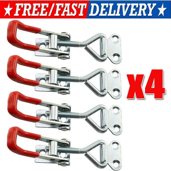 4Pcs Heavy Duty Steel Toggle Latch Catches Adjustable Lock Clamp For Boxes Case gallery