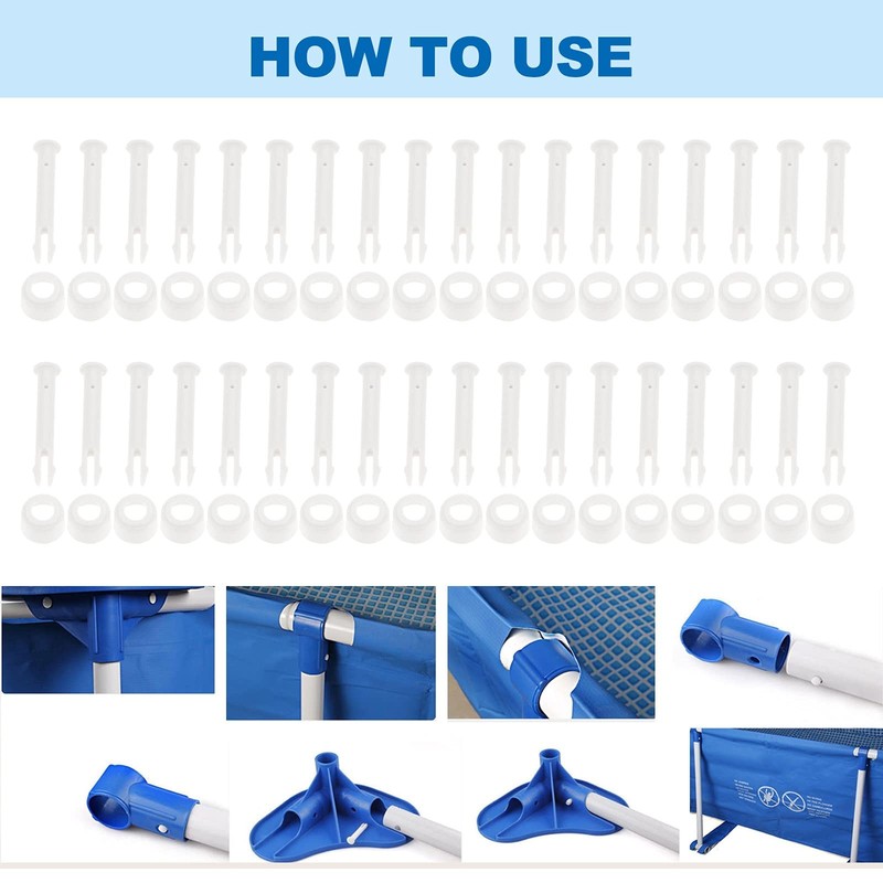 36 Pcs Plastic Pool Connector Pins Pool Seals Compatible with Intex 10-12Ft gallery