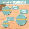 Replacement Lids for Pyrex Containers 2-Cup 4-Cup 7 Cup Round 6pcs Teal gallery