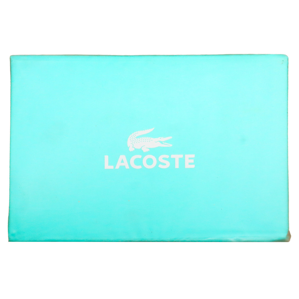 Lacoste 100% Cotton Queen Fitted Sheet 8442 270 Crocod'il Water Blue