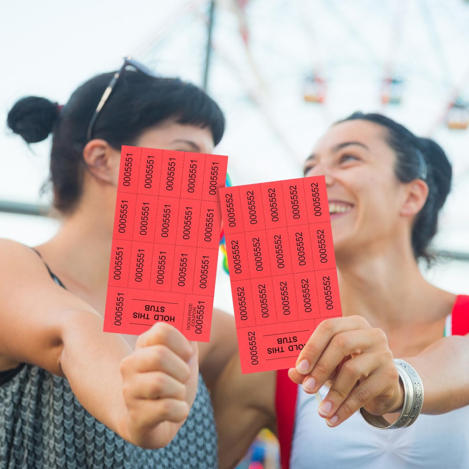 504 Sheets 15 Bid Raffle Ticket Different Numbers Chinese Auction Red Events gallery