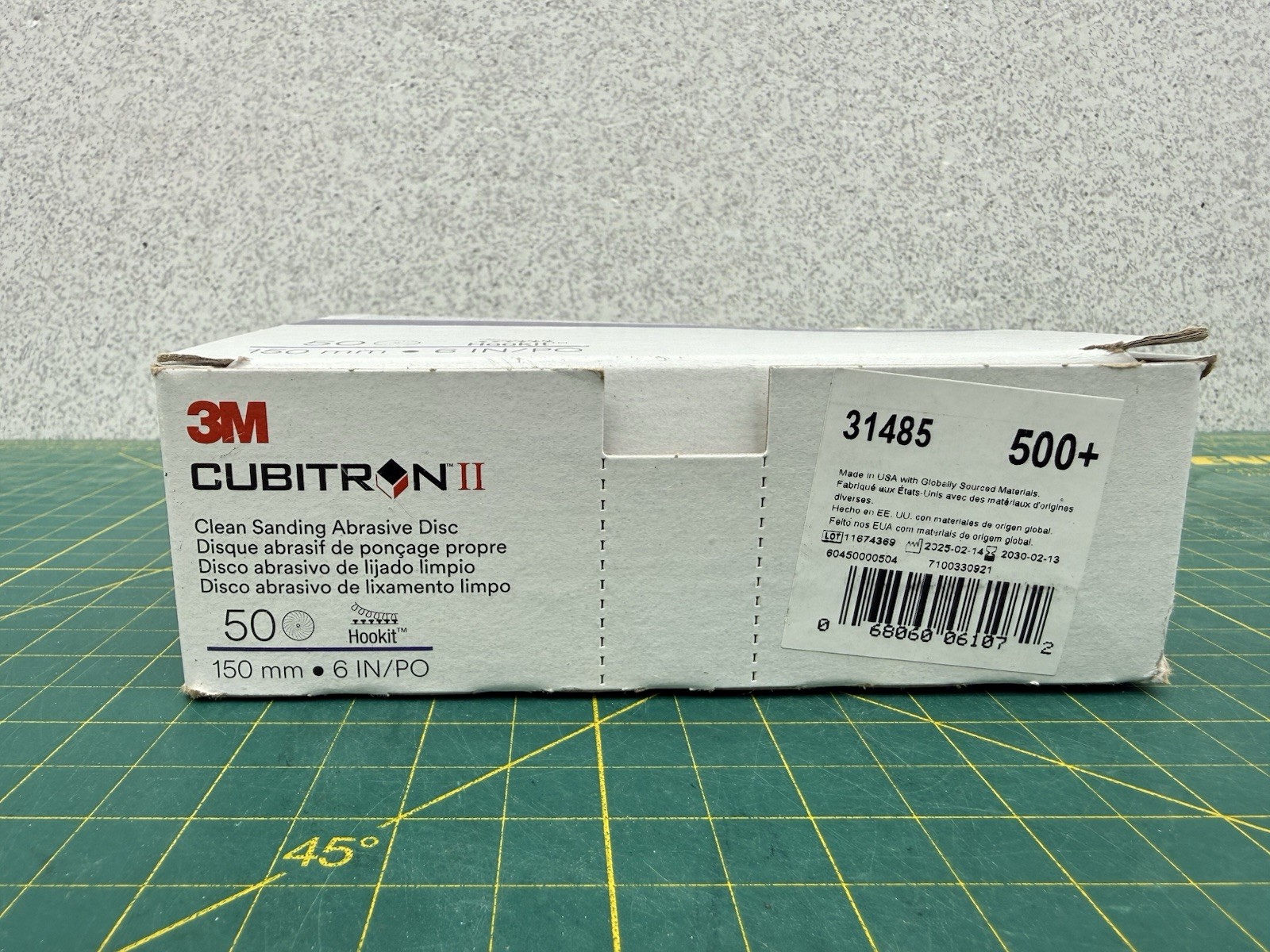 3M 31485 Cubitron II Hookit Clean Sanding Abrasive 6" Disc, 500+ Grade, 50/Box gallery