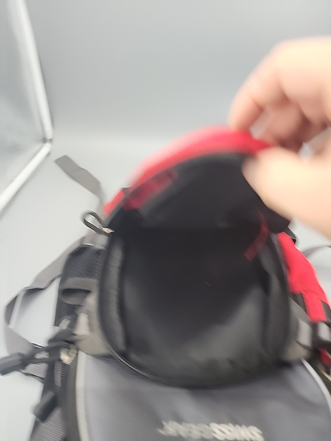 Small Swiss Gear Backpack/hydration Pack Red And Black 3