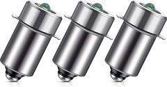 3 Pieces 3-6V LED Flashlight Bulb Replacement Bulb 3W DC3V P13.5S LED Flashlight