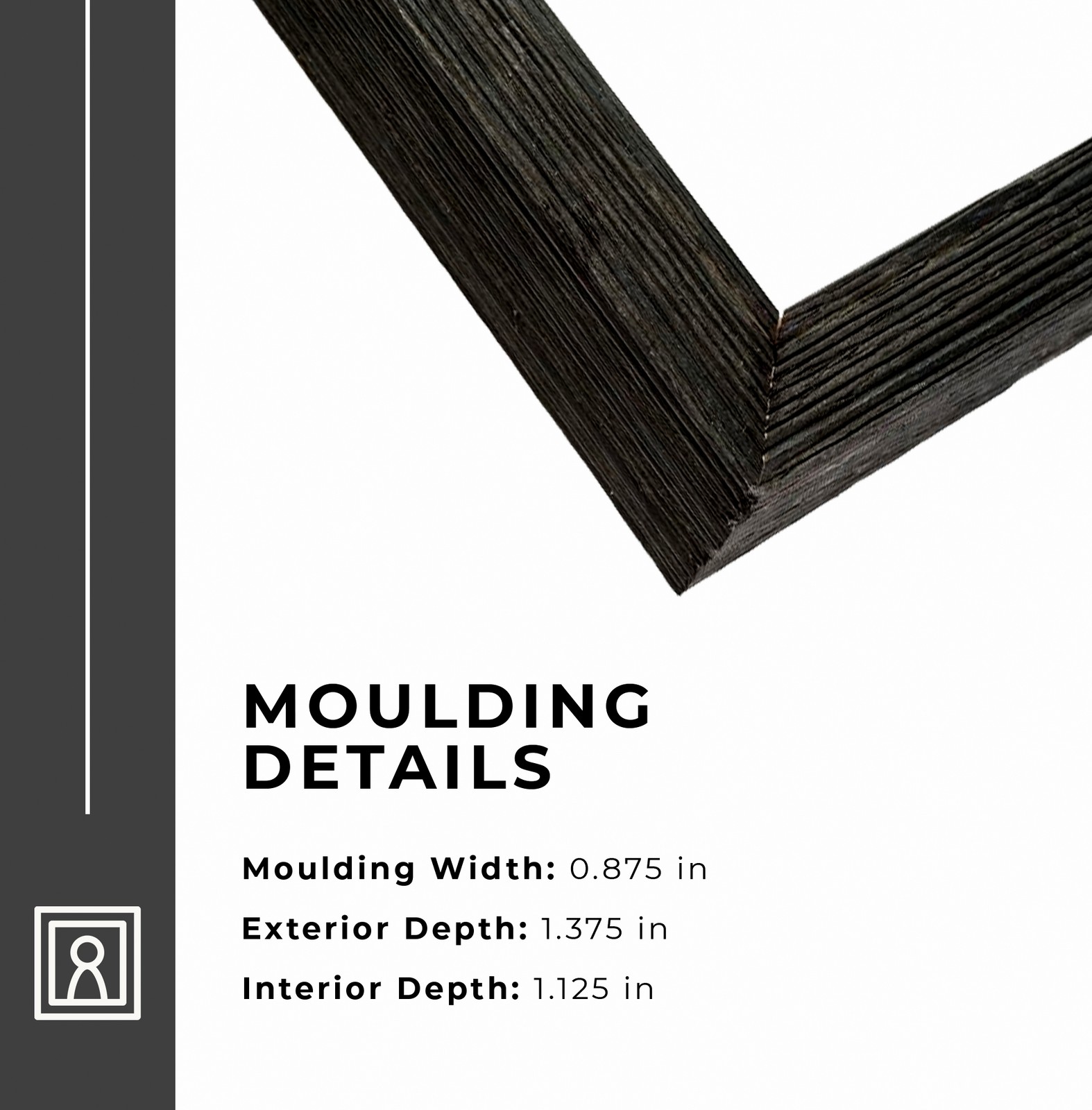 28x30 Shadow Box Black Rustic Barnwood Display Frame | 1.125 Inch Deep | 0.875 gallery