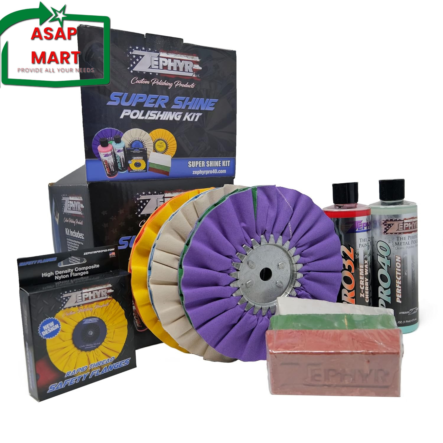 ZEPHYR Custom POLISHING Products Super Shine Polishing Kit with 8" Polishing Whe gallery