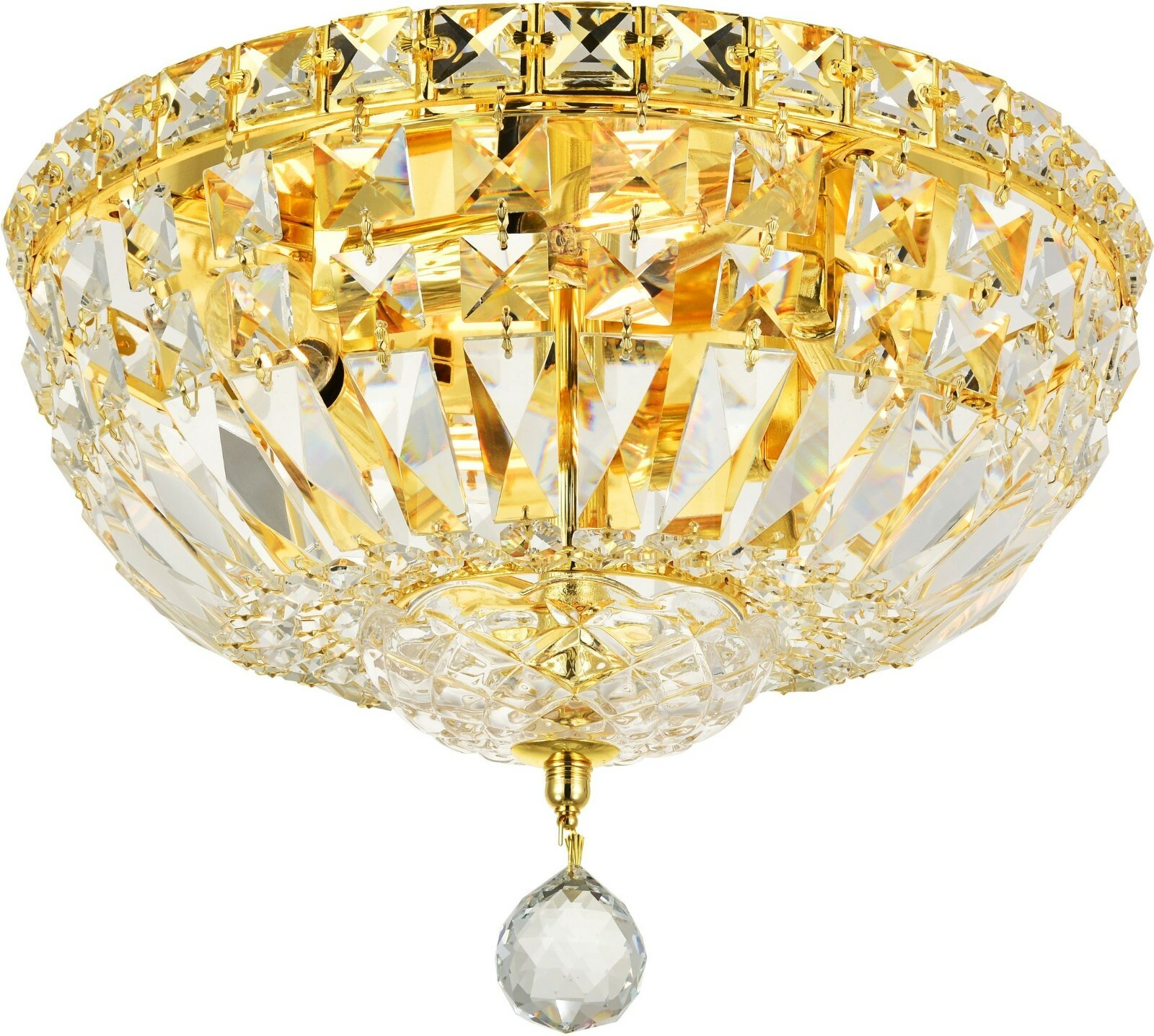 Crystal Flush Mount Chandelier 4 Light Dining Room Kitchen Bathroom Bedroom 12" gallery