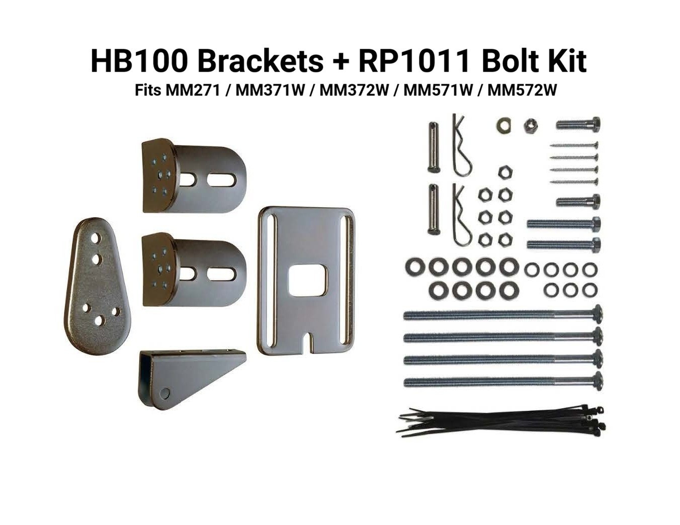 HB100 Bracket Set + RP1011 Bolt Kit Mighty Mule Gate Opener Mount Hardware gallery
